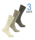 Calvin Klein 3-Pack Combed Flat Knit Dress Sock